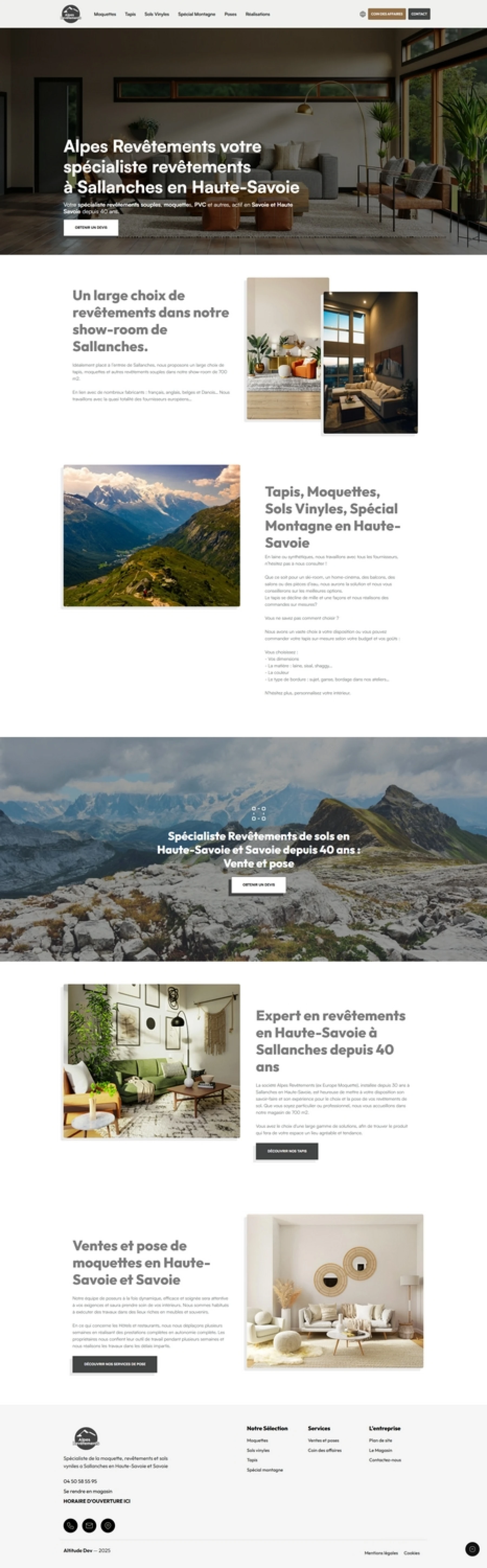Moquettes à Sallanches, expert en Savoie et Haute-Savoie