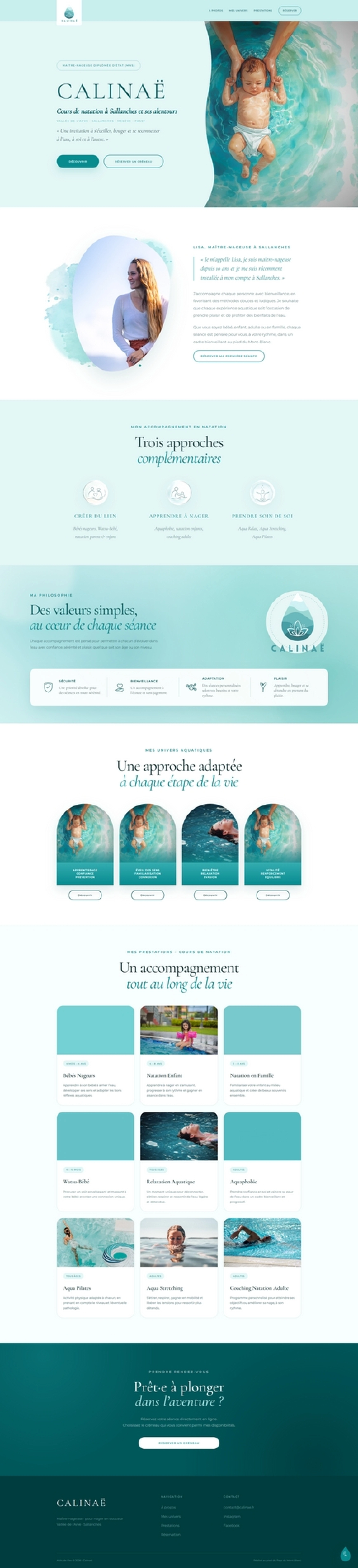 Calinaë Natation, cours de natation à Sallanches