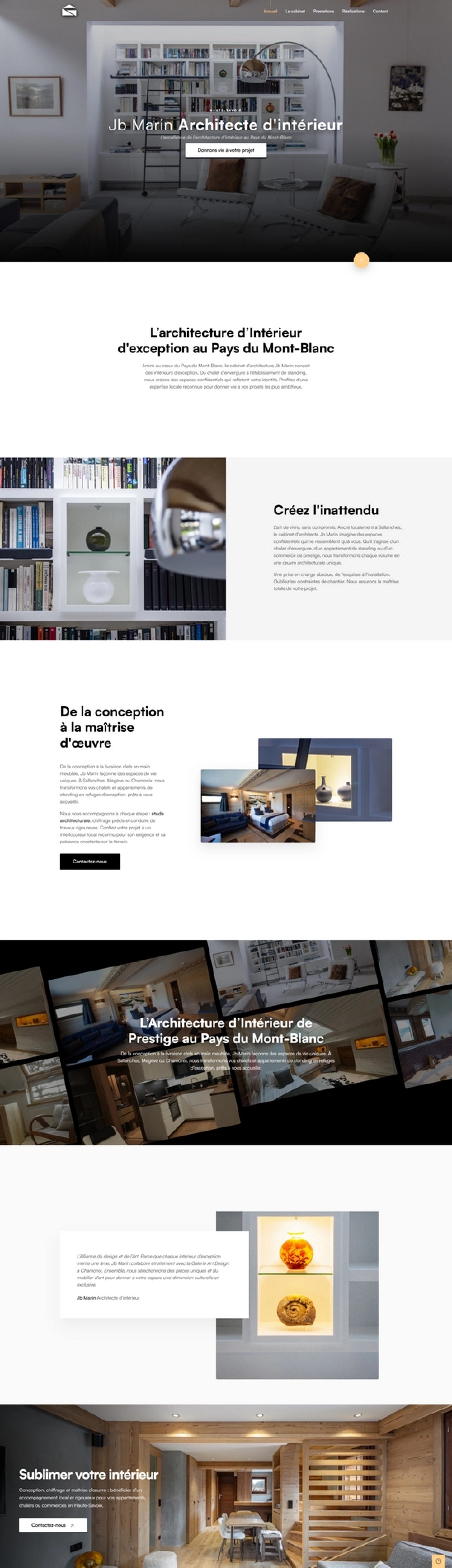 Site internet JB Marin architecte à Sallanches